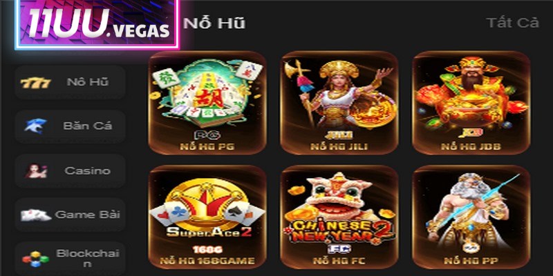 Nổ hũ 11UU thiết kế với hàng trăm trò chơi với chủ đề phong phú, hấp dẫn