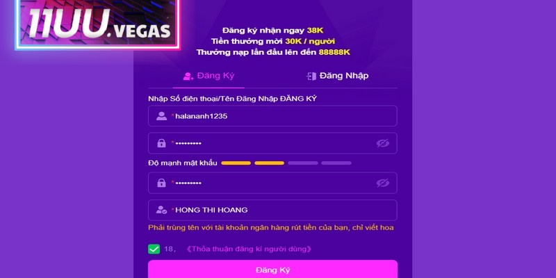 Thông tin không đúng là 1 lỗi phổ biến thường gặp ở người chơi